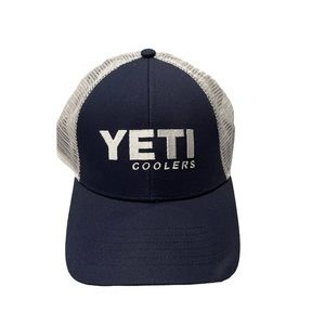 Yeti Coolers Adjustable Snap Back Trucker Hat Navy Coors Beer Stitched On Side